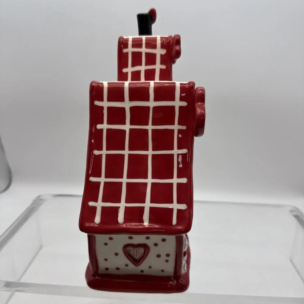 Blue Sky Clayworks “ Love Cats” Valentine Tea Light Cottage
